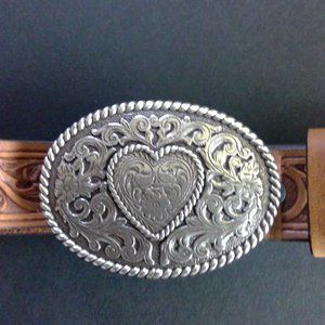 Justin Girl's Bark Trophy Western Belt Size 26
